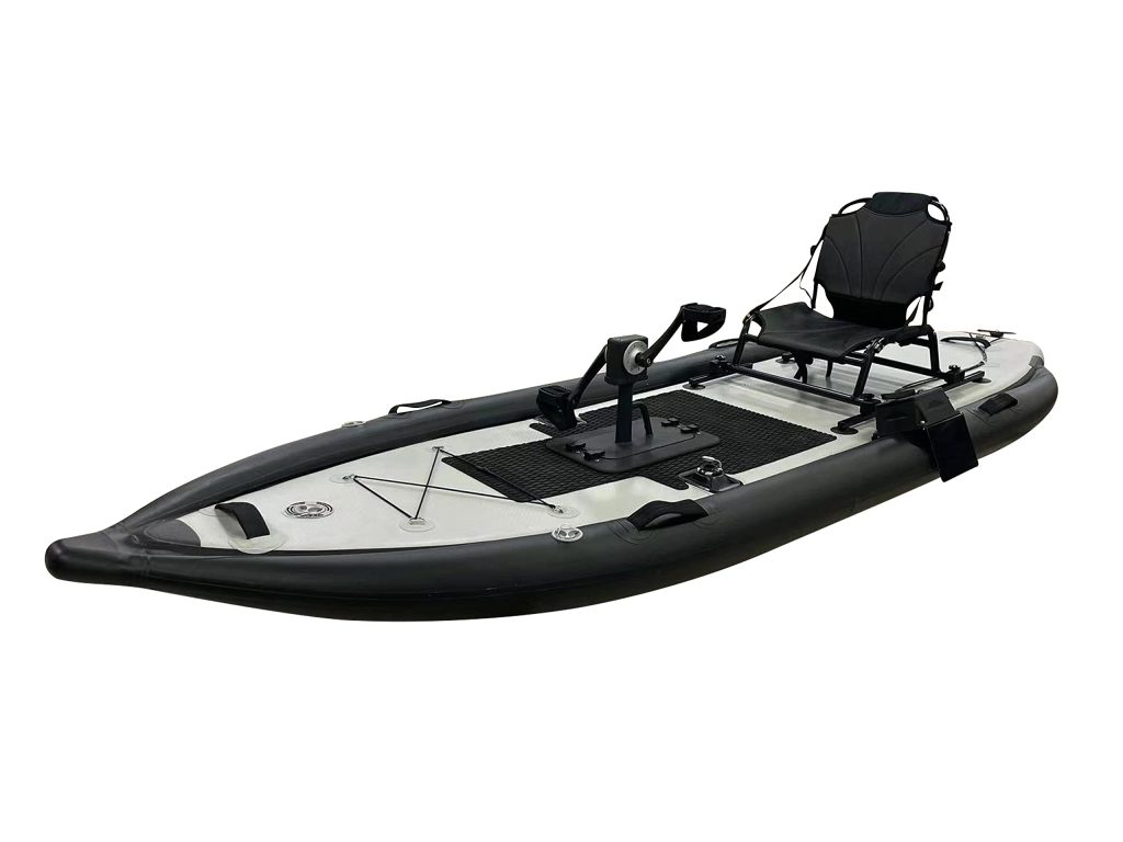 Spatium Foot Pedal Fishing Kayak review - inflatable boat style